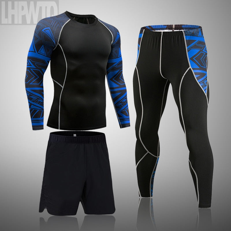 Sports Suit MMA rashgard male Quick drying Sportswear