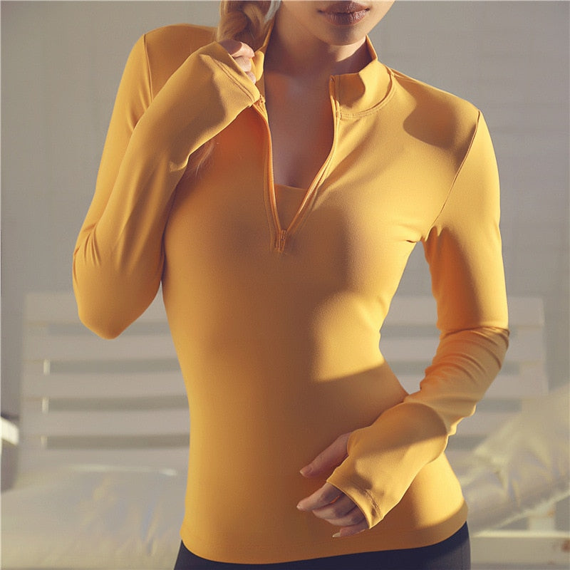 Long Sleeve Yoga Shirts Sport Top Fitness Yoga Top