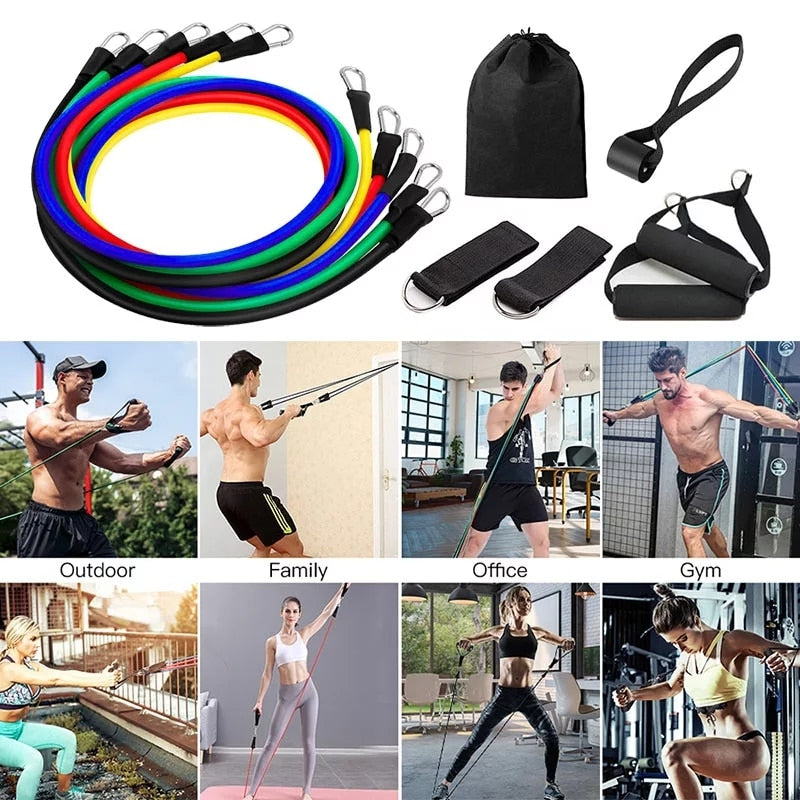 Latex Pull Rope Resistance Bands Indoor Fitness Equipment