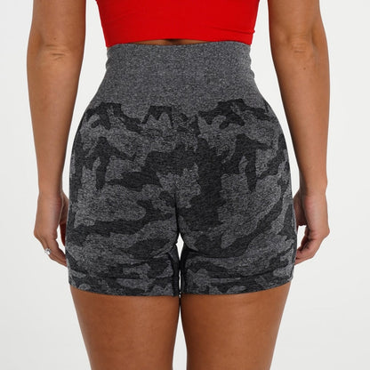 Camo Seamless Shorts High Waist Booty Shorts