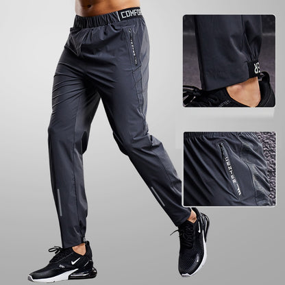 Quick Drying Sport  Pants Men Running Pants With Zipper