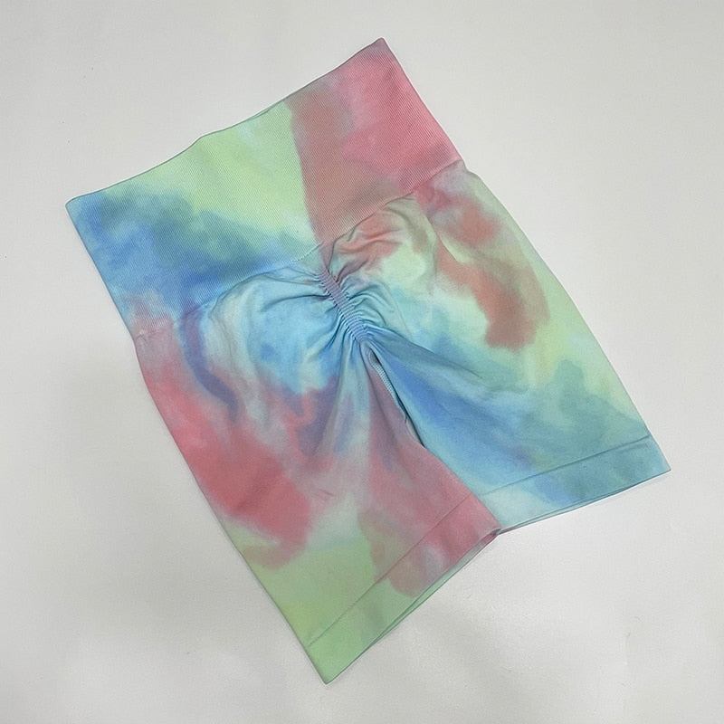 New Tie Dying Seamless High Waist Leggings  Trousers