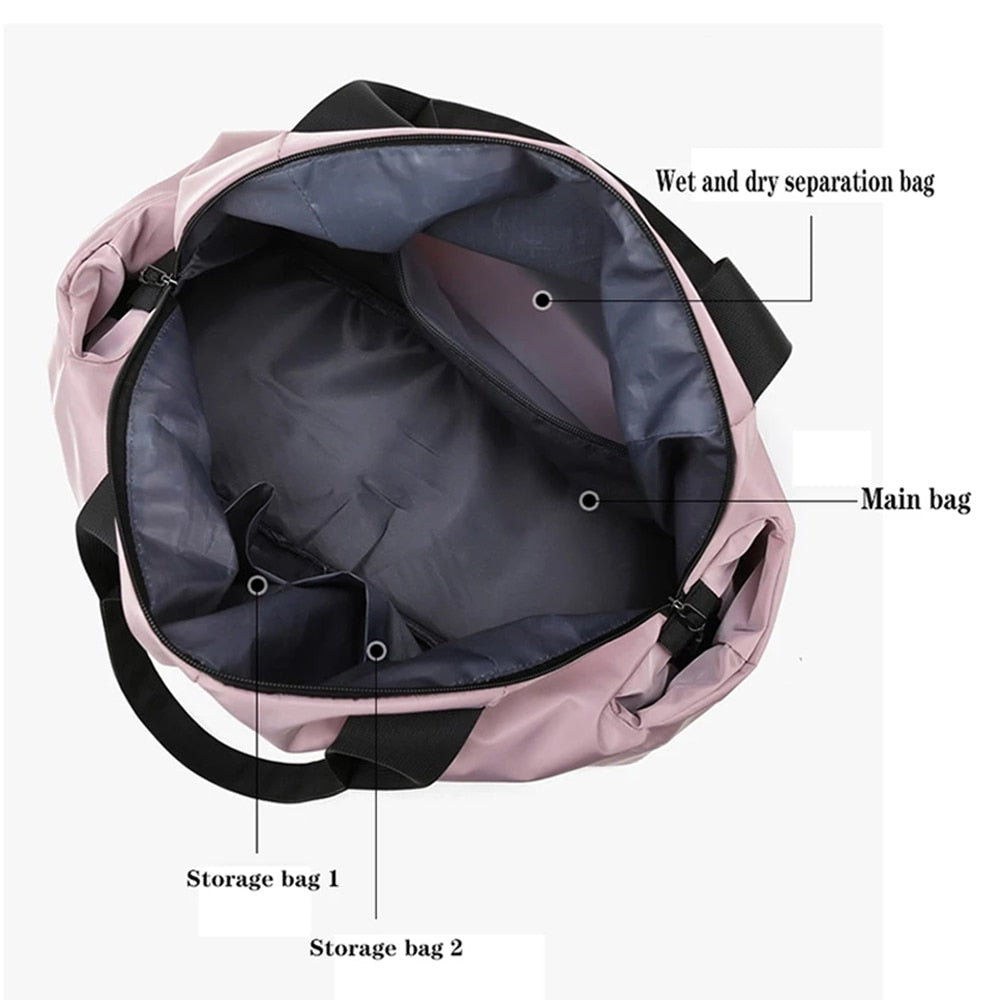 Women Large Capacity Gym Bag Swimming Yoga