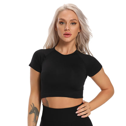 Seamless Gym Crop Top Women Sports Top