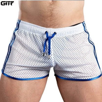 New Gym Men Sport Running Shorts Quick Dry grid