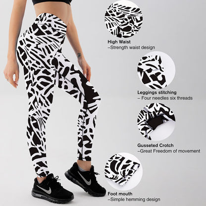 Fitness Women Leggings Fashion Zebra Pattern