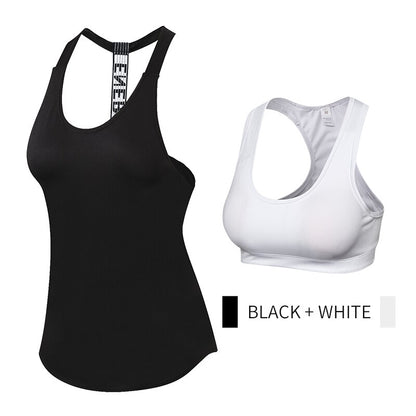 Quality 15% spandex Fitness Sports Yoga Shirt Quickly Dry