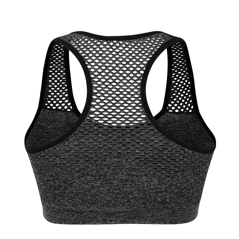 Quick Dry Mesh Sports Bras for Women Wireless Sports Bra