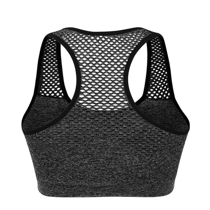 Quick Dry Mesh Sports Bras for Women Wireless Sports Bra