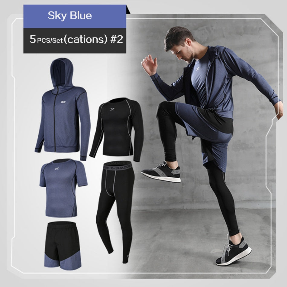 Tracksuit Gym Fitness Compression Sports Suit Clothes