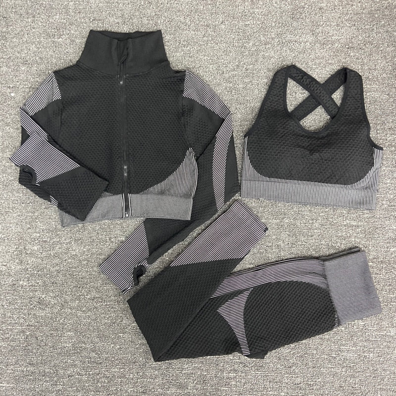 Seamless  Women Yoga Sets Female Sport Gym