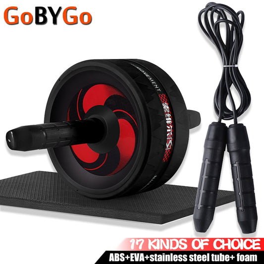 2 in 1 Ab Roller Jump Rope No Noise Abdominal Wheel