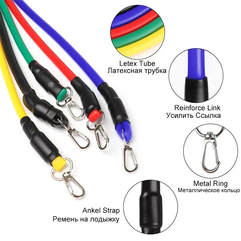 Fitness Latex Resistance Bands Set Fitness Rubber Bands