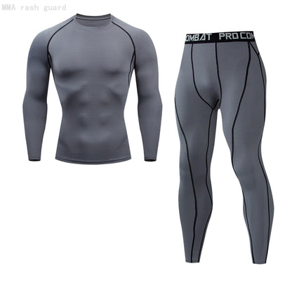 Men Compression Sportswear Suits Gym Tights