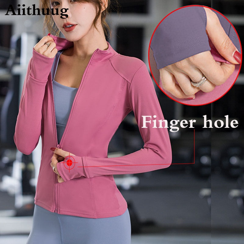 Women's Long Sleeves Sports Running Shirt Breathable