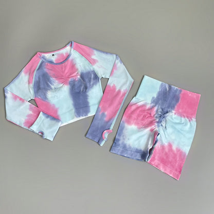 Tie Dyeing Women Sportswear Yoga Set Workout