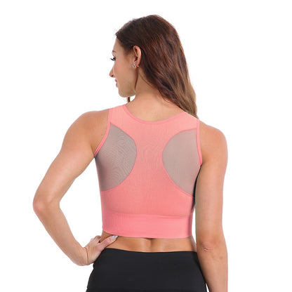 Women Yoga Shirts Breathable Mesh