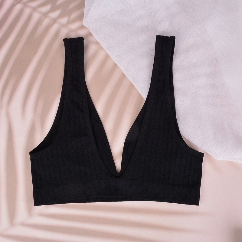 Deep V neck Bra Sexy Lingerie Seamless Bras