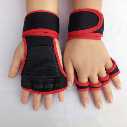 Anti-Skid Leather Weight Lifting Hand Guard Gloves