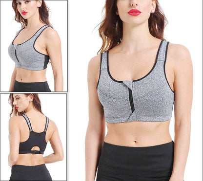 Sports Bras Hot Women Zipper Push Up Vest