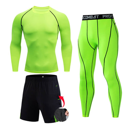 Men Compression Sportswear Suits Gym Tights