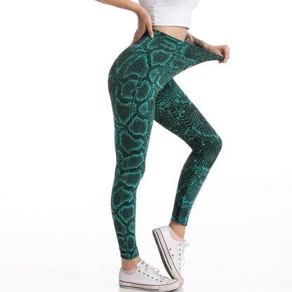 Sports Pants Sexy Leggings High Waist Plaid Printed