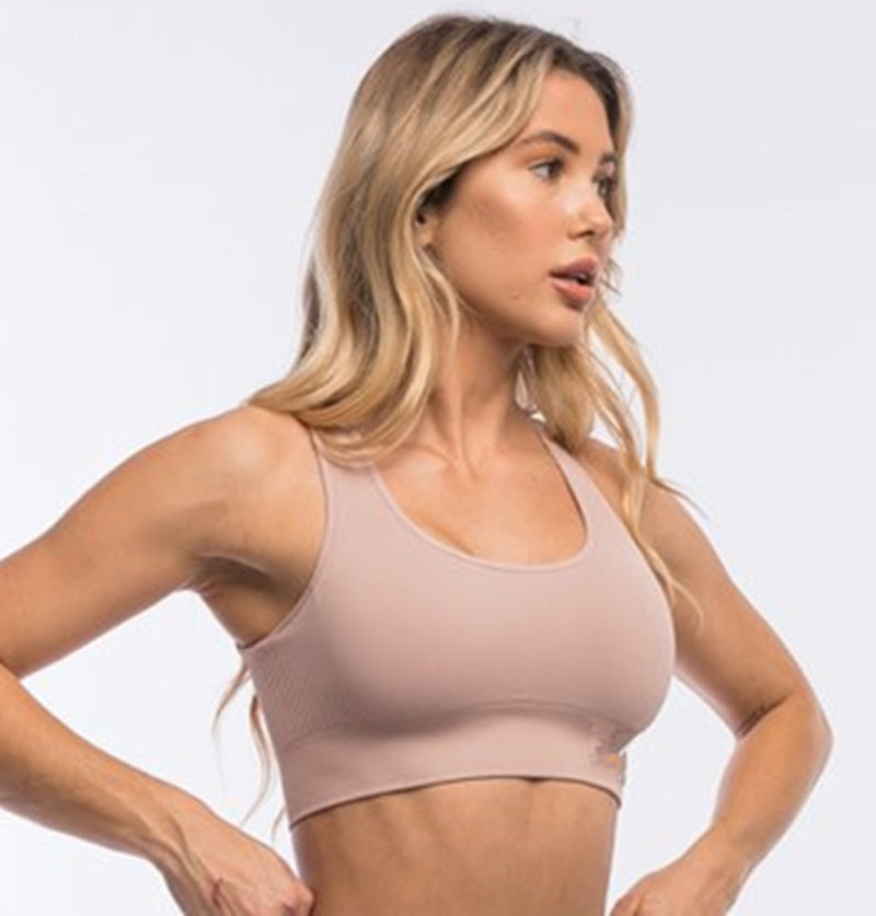 Women Seamless Yoga Set Female Two Piece Crop Top