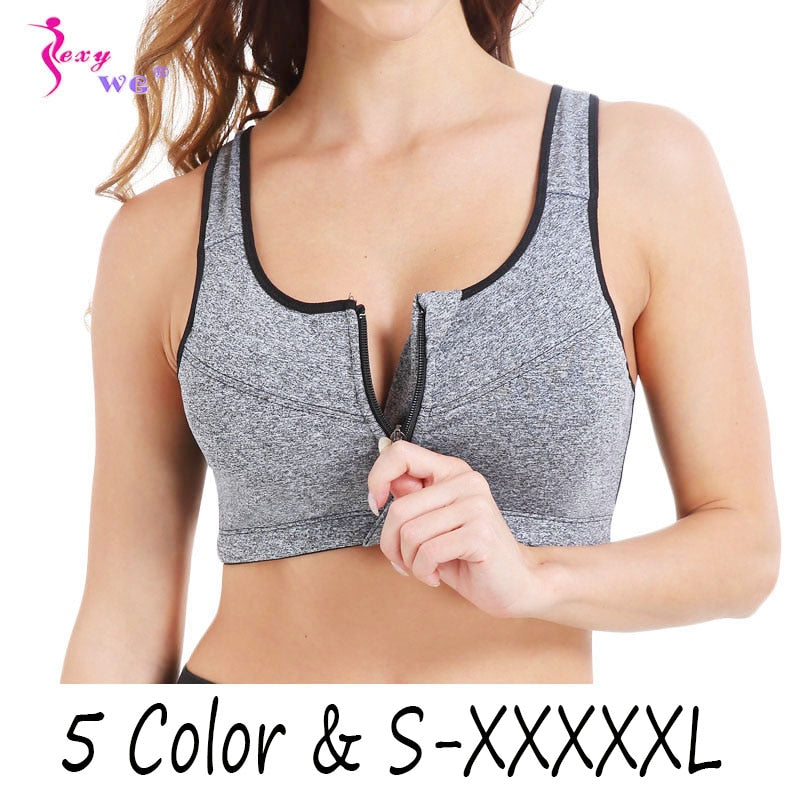 Sports Bras Hot Women Zipper Push Up Vest