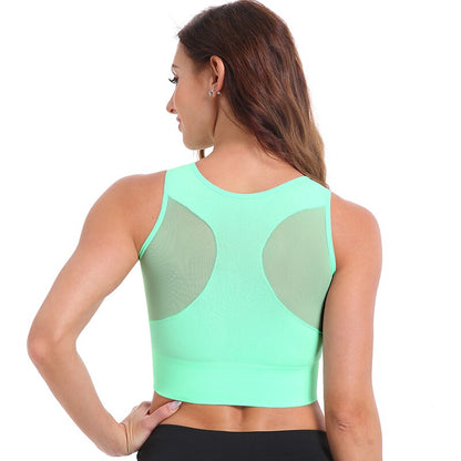 Women Yoga Shirts Breathable Mesh