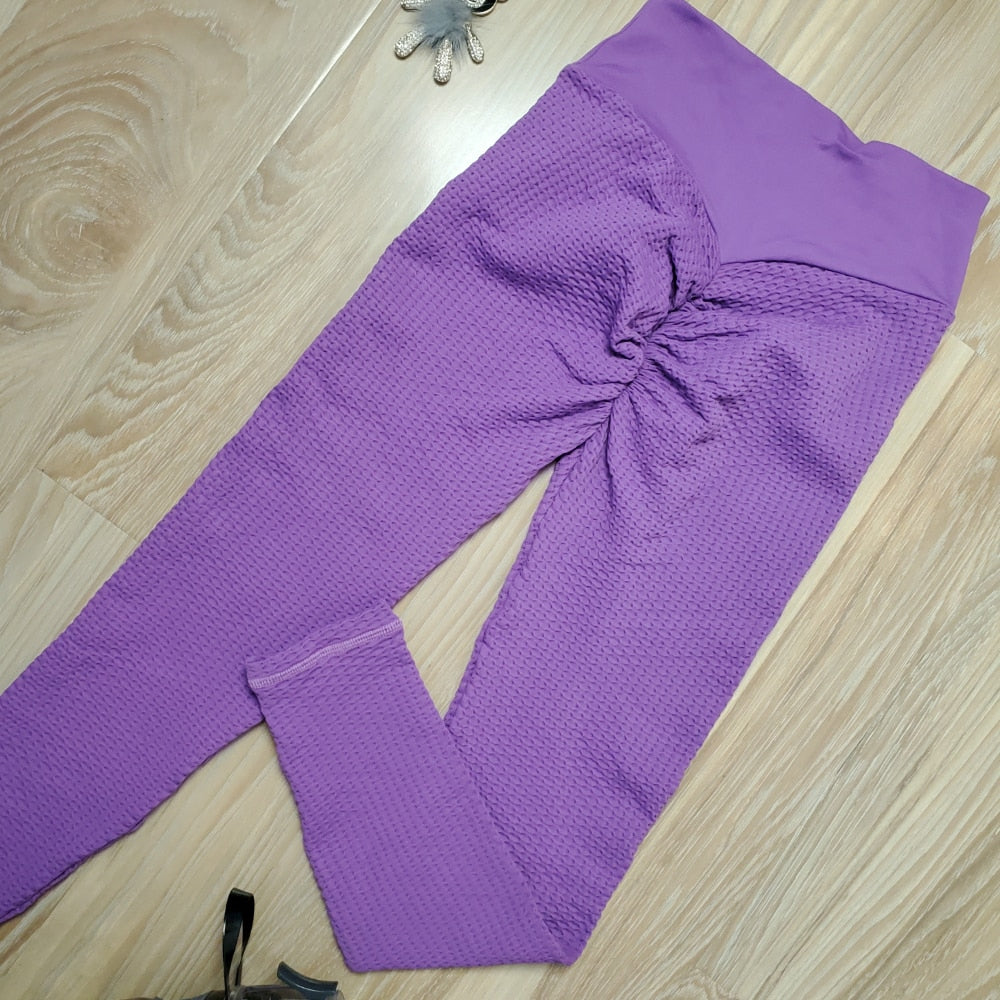 Sexy Seamless Textured Scrunch Bum Leggings Squat