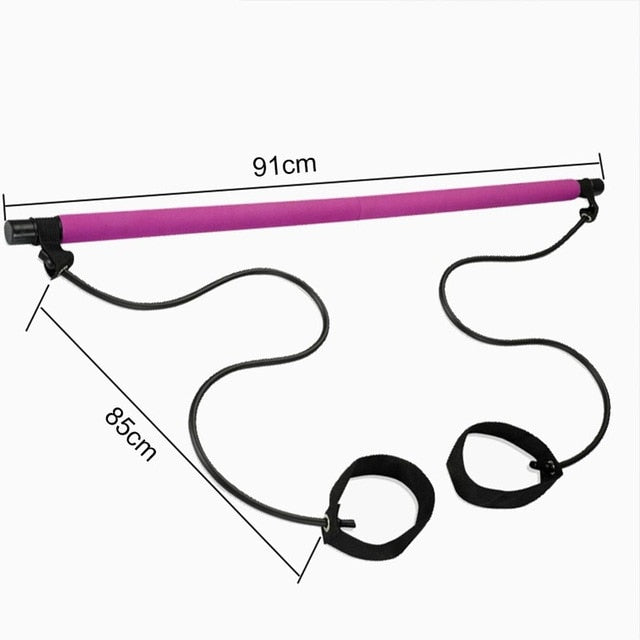 Fitness Yoga Pilates Bar Stick CrossFit Resistance Bands