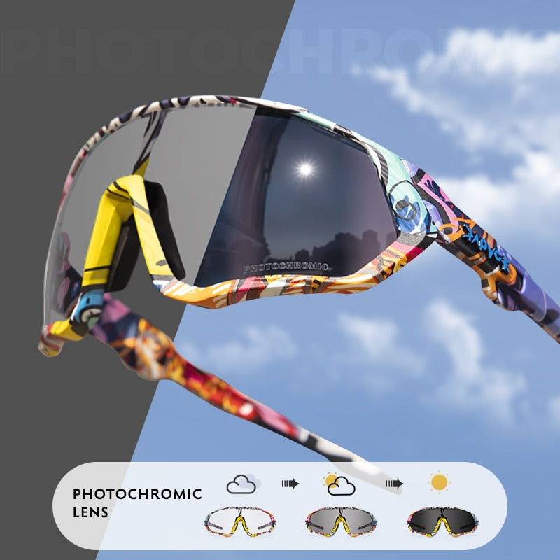 Photochromic Cycling Sunglasses Men Women Sport Road