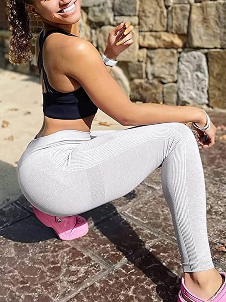 Women Seamless Workout Leggings High Waist Push Up