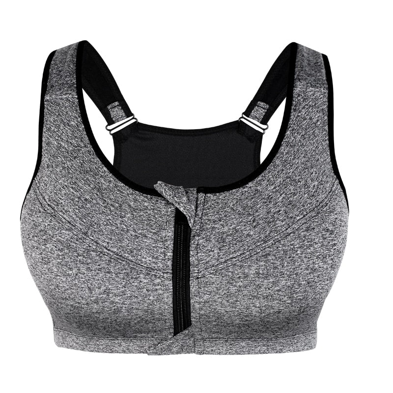 Sports Bras Hot Women Zipper Push Up Vest