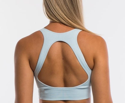 Women Seamless Yoga Set Female Two Piece Crop Top