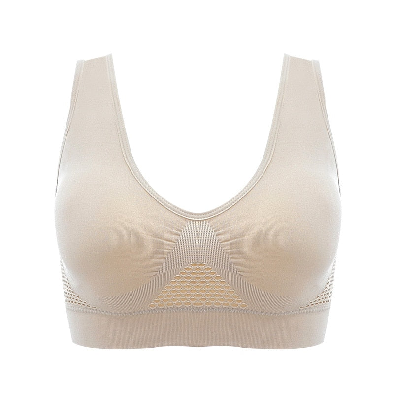 Breathable Sports Bras Women Hollow Out Padded