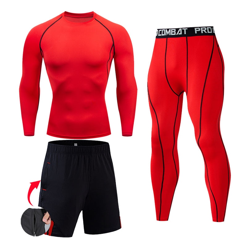 Men Compression Sportswear Suits Gym Tights