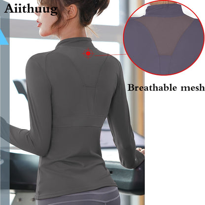 Women's Long Sleeves Sports Running Shirt Breathable