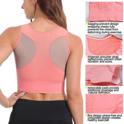 Women Yoga Shirts Breathable Mesh