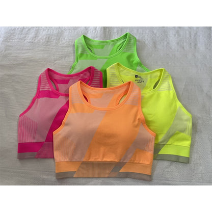 NEW Women Yoga Set Sport Bra and Shorts fluorescent