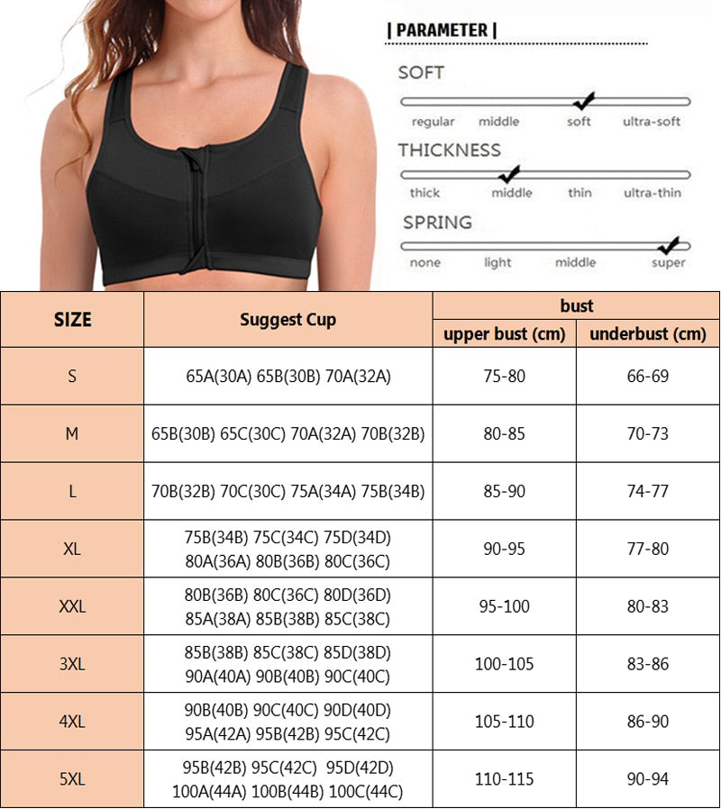 Sports Bras Hot Women Zipper Push Up Vest