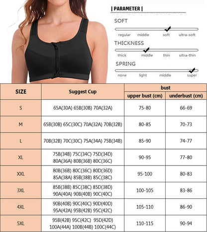 Sports Bras Hot Women Zipper Push Up Vest