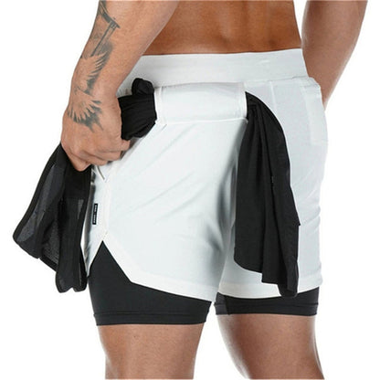 Running Shorts Men 2 In 1 Double-deck Quick Dry gym