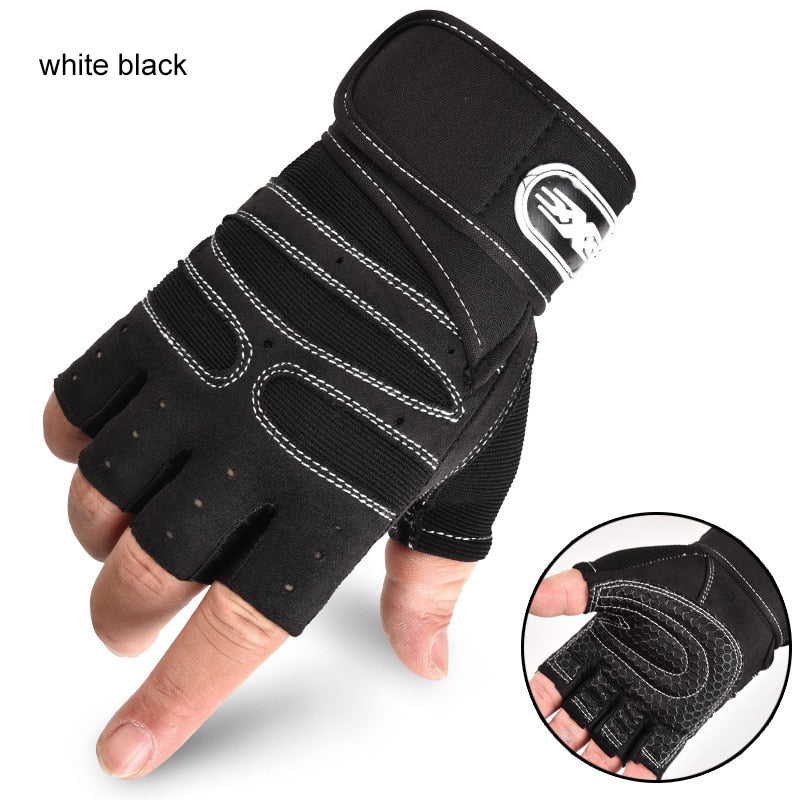 Men Fitness Heavyweight Training Gloves Half Finger