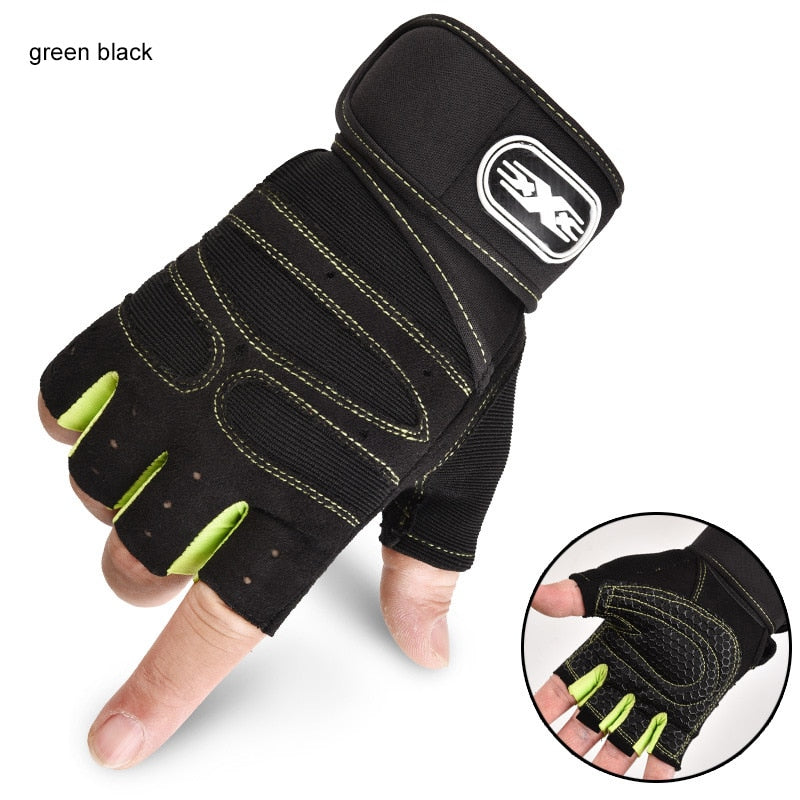 Men Fitness Heavyweight Training Gloves Half Finger