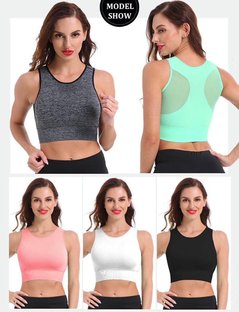 Women Yoga Shirts Breathable Mesh