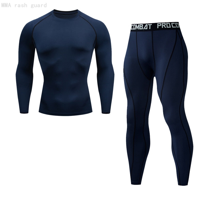 Men Compression Sportswear Suits Gym Tights