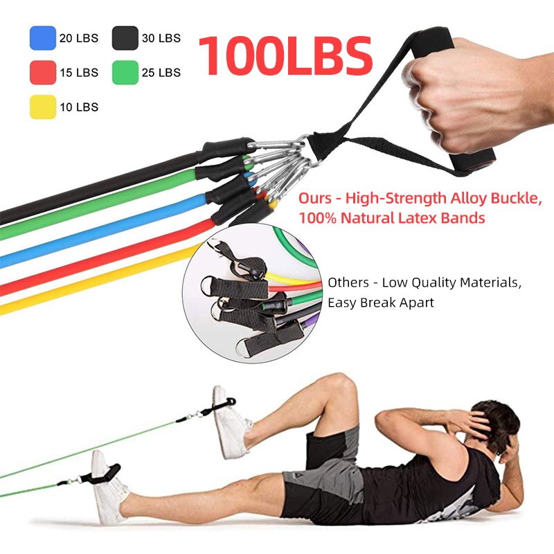 Latex Resistance Bands CrossFit Training Exercise Yoga