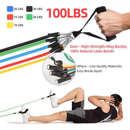 Latex Resistance Bands CrossFit Training Exercise Yoga