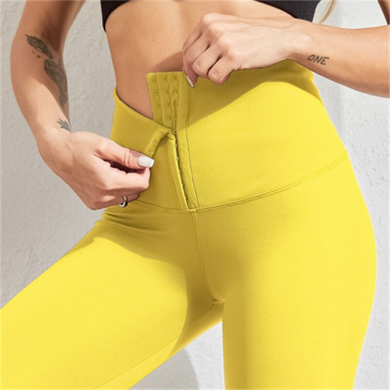 Corset Waist Shaping Pants Push Hip Yoga Shorts